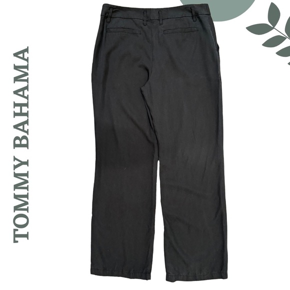 Tommy Bahama Black Tencel Wide-Leg Pants | Relaxed Fit | Size 10 - Picture 2 of 6
